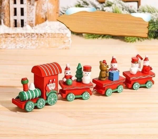 Train de Noël sculpté🎄